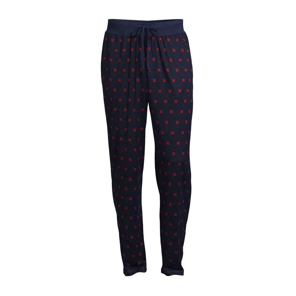 Blue Red Geo Design Mens Lounge Sleep Pajama Pants Small 28-30 New